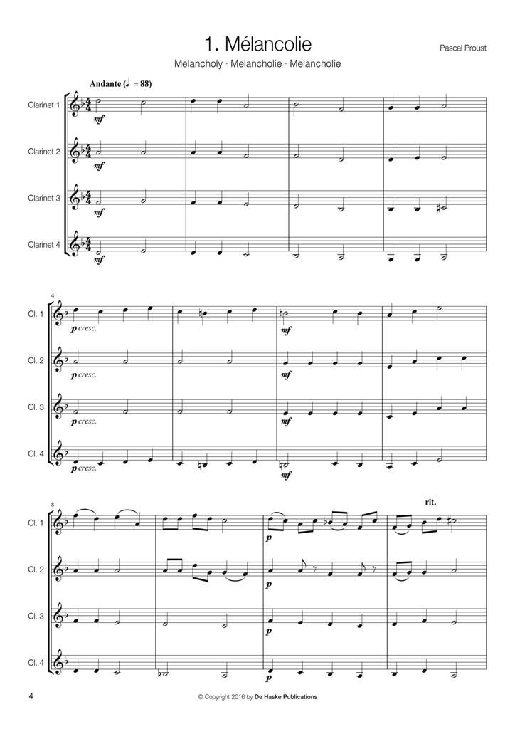 14 Easy Clarinet Quartets